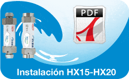descalcificador inhibidor ecocal HX15 HX20 instalación